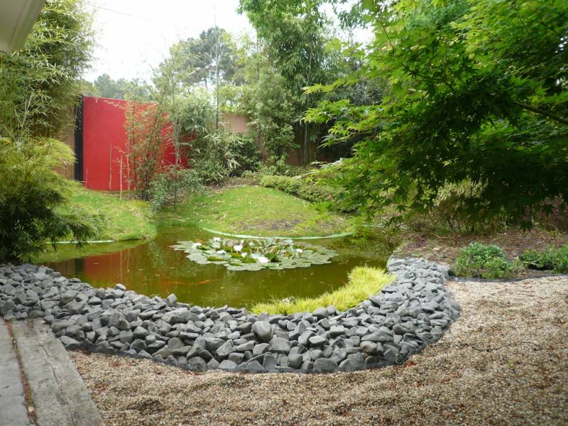 Jardin japonisant sur le bassin d'Arcachon