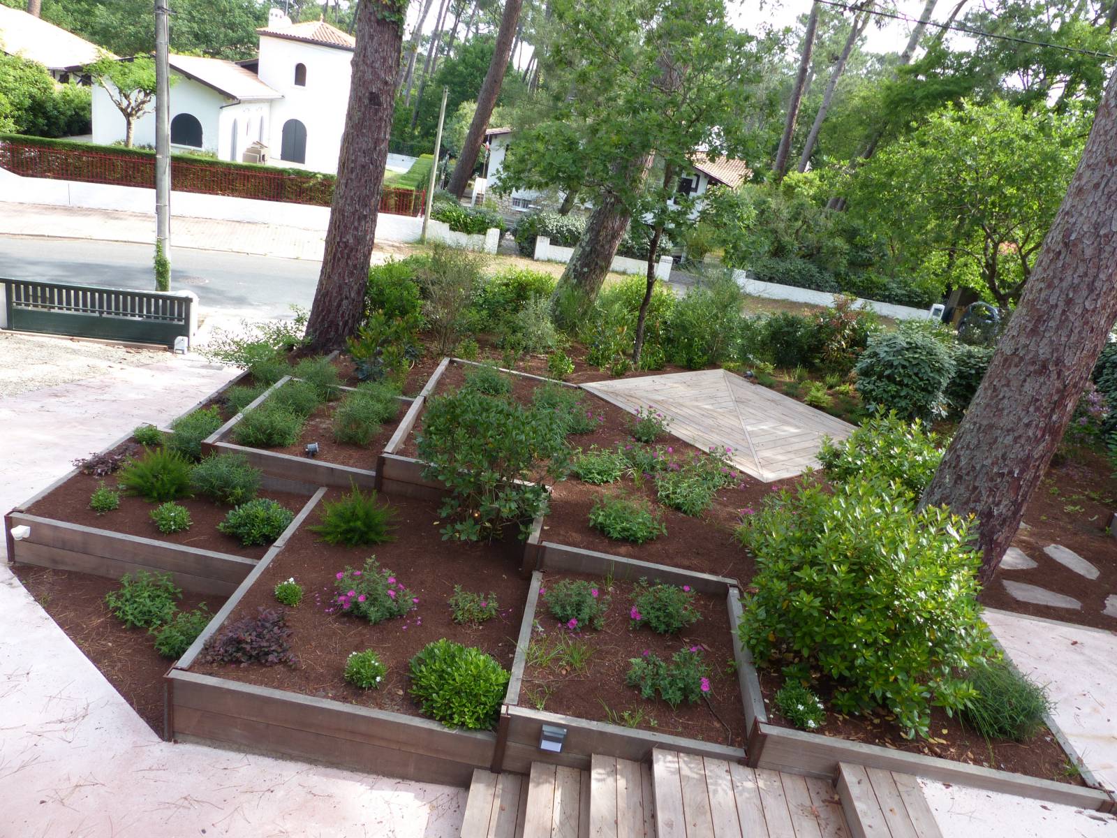 Mur de soutènement Bassin d Arcachon - Végétalisation