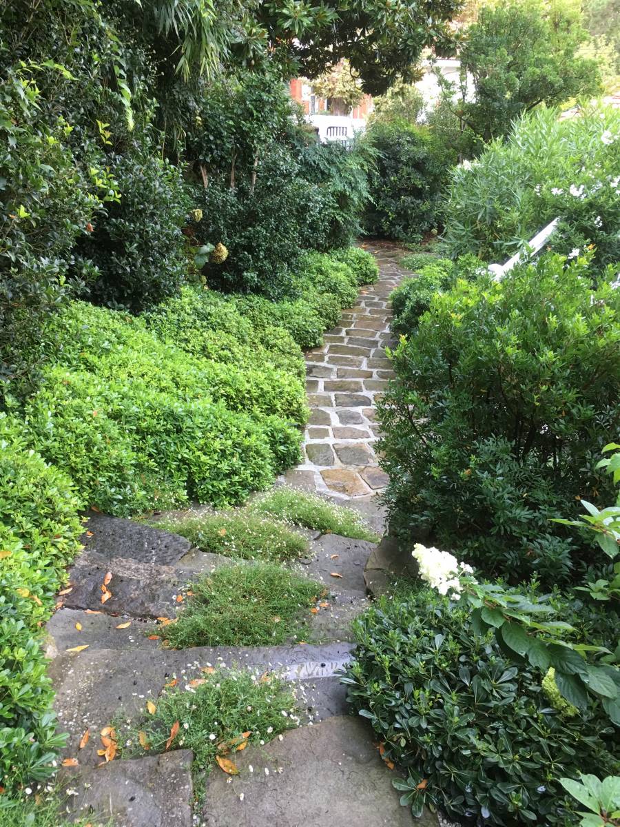 Deux ans plus tard.... Réalisation d'un escalier en pierre sur le bassin d'Arcachon