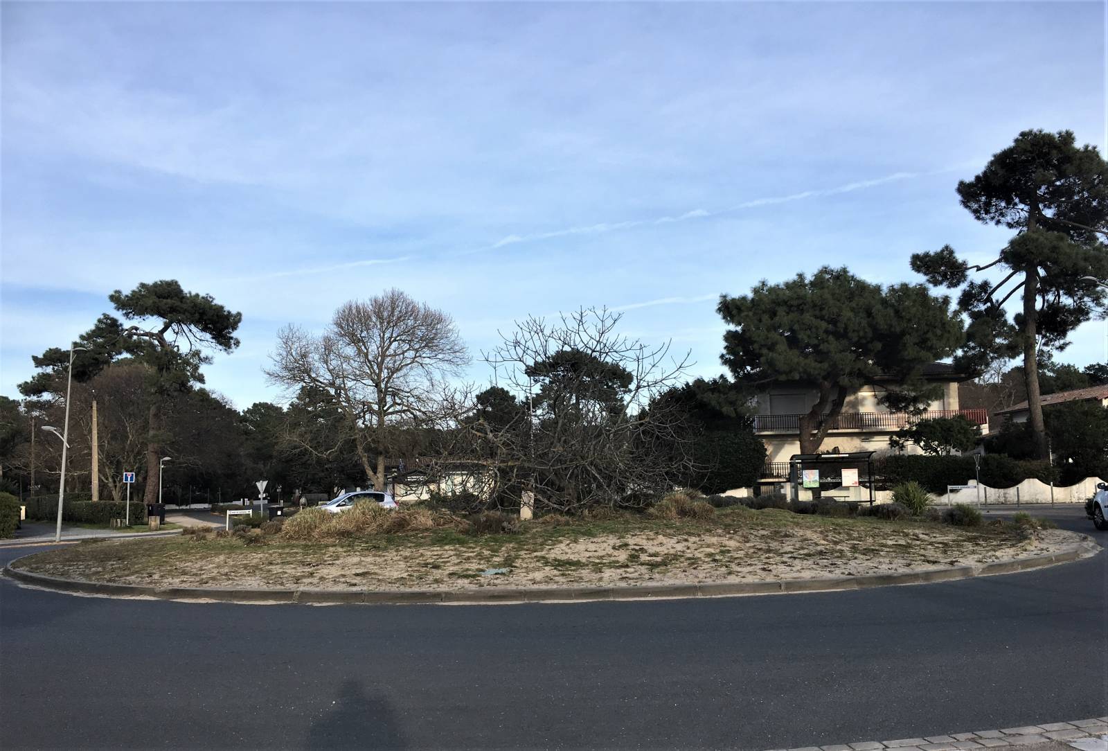 rond point avant aménagement paysager