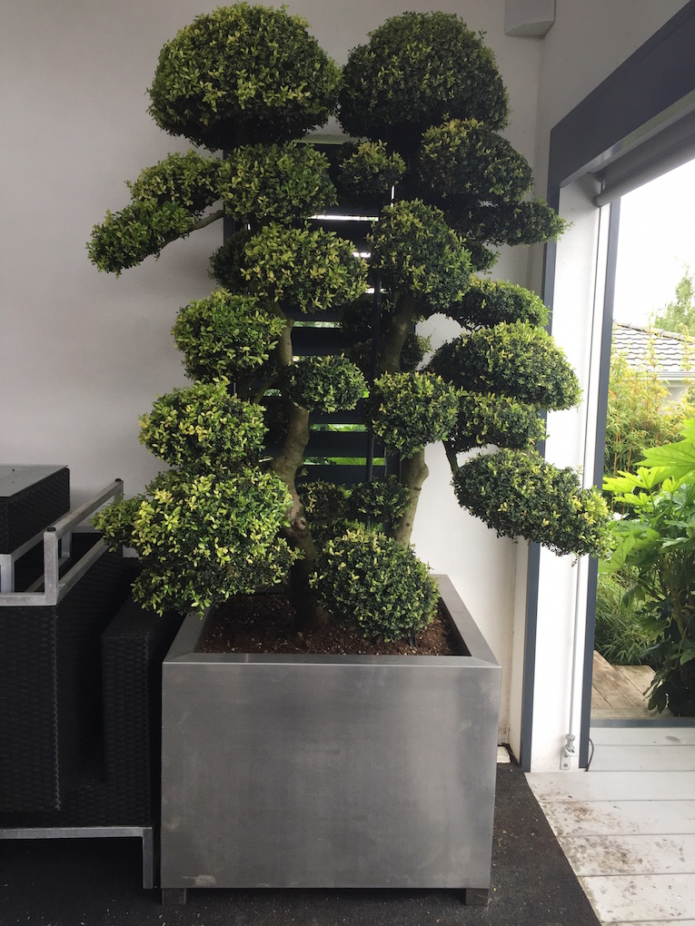 Jardinières en inox sur le Bassin d'Arcachon