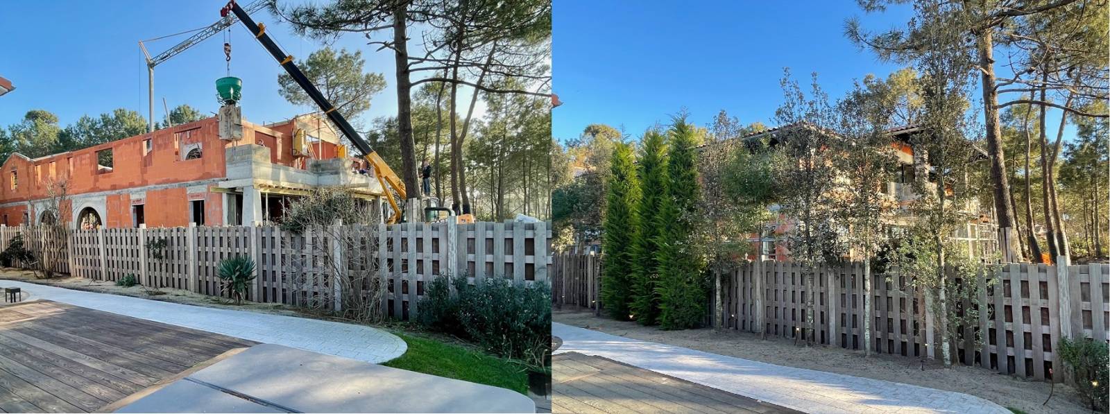 Réalisation d'une haie grande hauteur sur le Cap Ferret