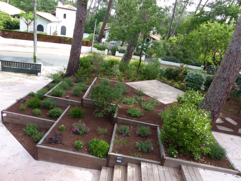 Mur de soutènement Bassin d Arcachon - Végétalisation