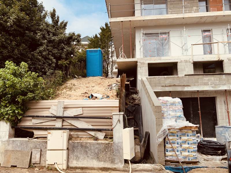 Création d'un soutènement en bois exotique sur Arcachon - Avant