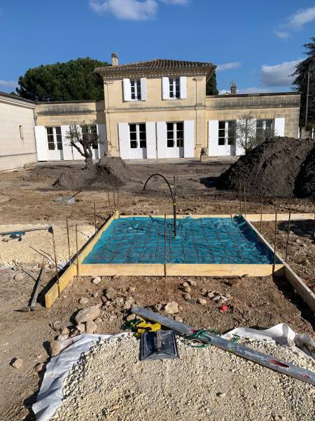 Installation d'une fontaine à eau  - Avant sur le Bassin d' Arcachon