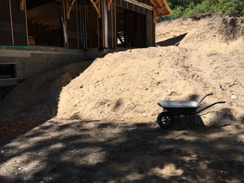 Réalisation de murs de soutènement au golf de Biscarrosse -  Avant travaux