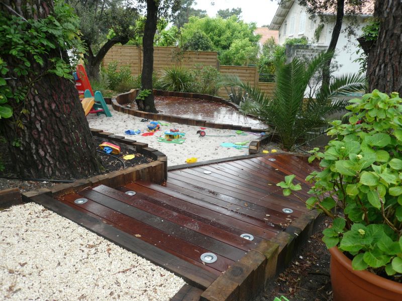 Terrasse en bois sur le Bassin d'Arcachon