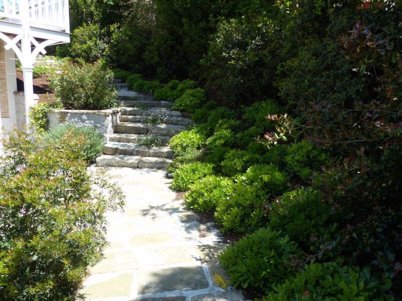 Après - Réalisation d'un escalier en pierre sur le bassin d'Arcachon
